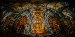 Interior Panorama of the Cathedral of the Savior, Avila, Spain
